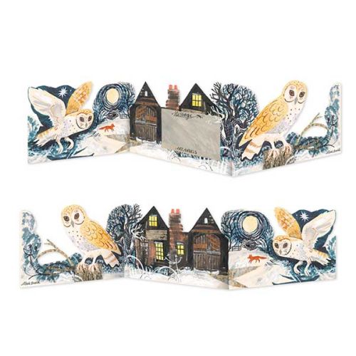 Mark Hearld Silent Flight Owl Triple Greetings Card MH1650