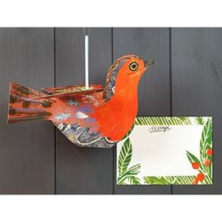 Mark Hearld Flying Robin Greetings Card MH1741