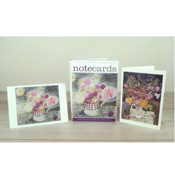 Angie Lewin Dahlias and Late Summer Flowers Note Cards NL96
