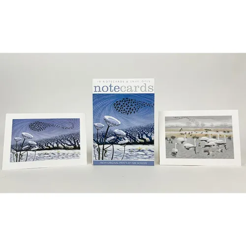 Niki Bowers Snow Starlings and Seven Swans Note Cards NL132