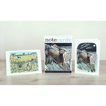 Angela Harding Shooting Stars and Look Out Hares Note Cards NL101