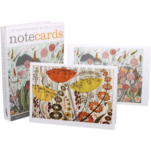 Angie Lewin Lichen and Thrift and Spey Birches Notecards - NL72