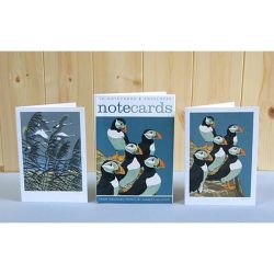 Robert Gillmor Puffins and Whooper Swans Note Cards NL57