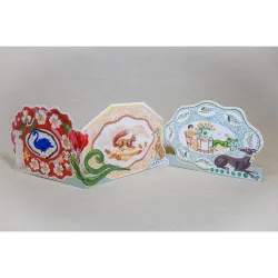 Polly Fern Romantic Platter Fold Out Greetings Card PF3288