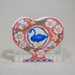 Polly Fern Swan and Thorn Greetings Card PF3286