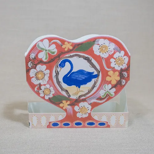 Polly Fern Swan and Thorn Greetings Card PF3286