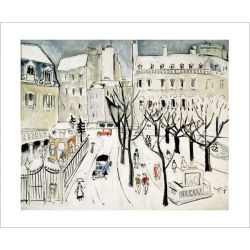 Christopher Wood Paris Snowscene 1926 Greetings Card WD3135X