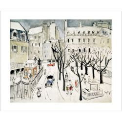 Christopher Wood Paris Snowscene 1926 Greetings Card WD3135X