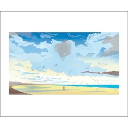 Colin Moore Chasing Seagulls Greetings Card CM3202