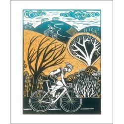 Diana Croft All The Way Up Cycling Greetings Card DC2006