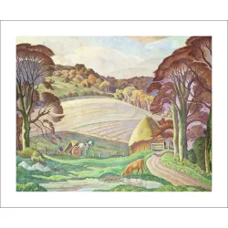 Ethelbert White Sussex Landscape Greetings Card BW3292