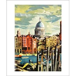John Minton St Pauls From the River Greetings Card JO2083