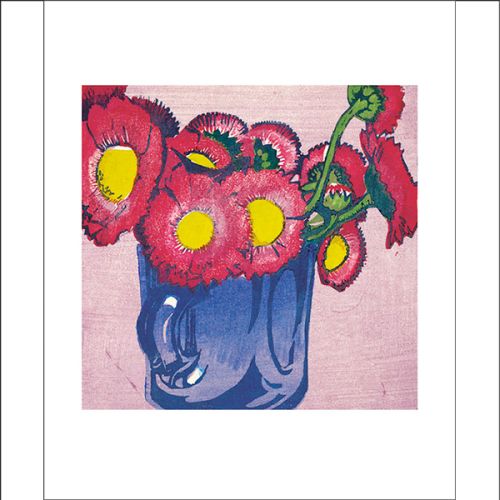 Mabel Royds Red Daisies Greetings Card MR3090
