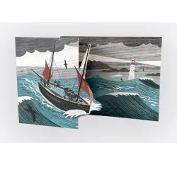 Matt Johnson Lugger in a Storm Greetings Card MT3191