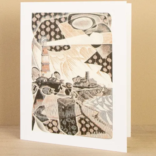 Neil Bousfield Storm Over Happisburgh Greetings Card NF3327