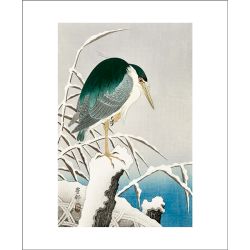 Ohara Koson Heron in the Snow Greetings Card OK3068X