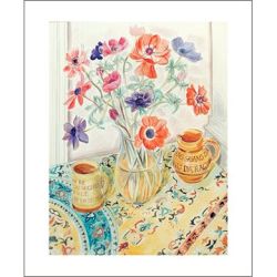 Richard Bawden Cardew Pots and Anemones Greetings Card RB1444