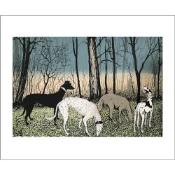 Tim Southall Out With The Dogs Greetings Card TL3079