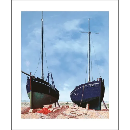 Tristram Hillier Whitstable Oystermen Greetings Card TP3280
