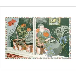 John Nash Window Plants Greetings Card JN3210