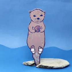 Ark Leather Bookmark Otter Dusty Pink