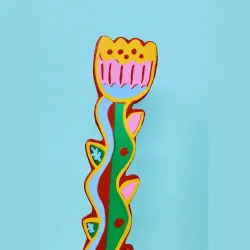 Ark Leather Bookmark Red Tulip