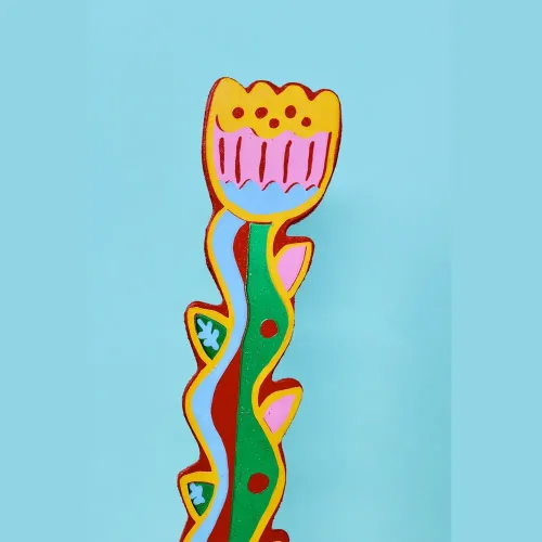 Ark Leather Bookmark Red Tulip