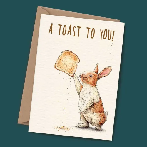 Bewilderbeest A Toast to You Greetings Card BO3