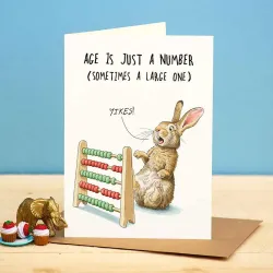 Bewilderbeest Age is Just a Number Birthday Card