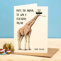 Bewilderbeest Guess the Animal to Win a Birthday Drink Card