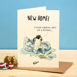 Bewilderbeest Penguin and Igloo New Home Card