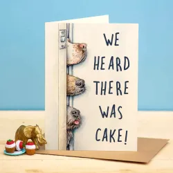 Bewilderbeest We Heard There Was Cake Birthday Card