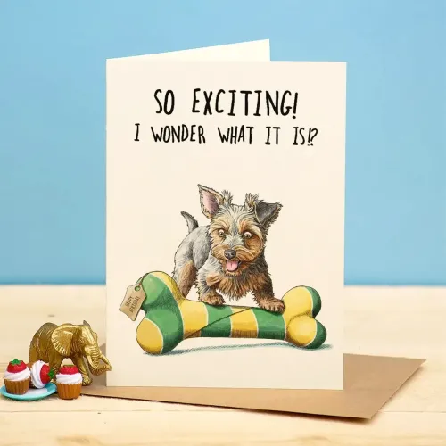 Bewilderbeest What Is It Dog Birthday Card D40