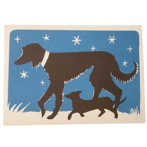 Cambridge Imprint Big Dog Little Dog Greetings Card