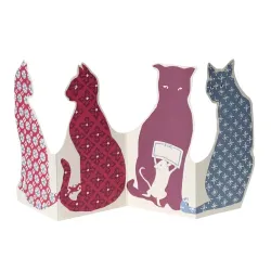Cambridge Imprint Calico Cats Greetings Card
