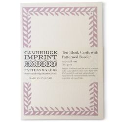 Cambridge Imprint 10 Postcards with Patterned Border Cupboard Pink