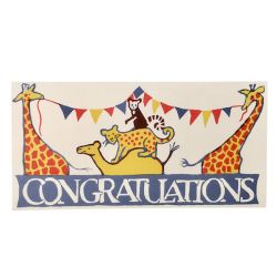 Circus Congratulations Long Greetings Card