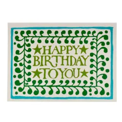 Cambridge Imprint Happy Birthday to You Green Comma Border Card
