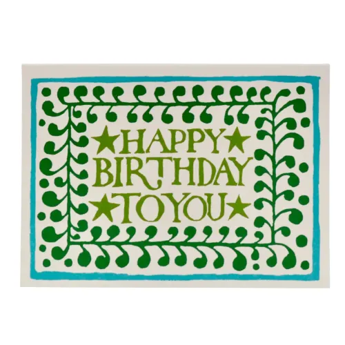 Cambridge Imprint Happy Birthday to You Green Comma Border Card