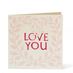 Love You Wreath Greetings Card