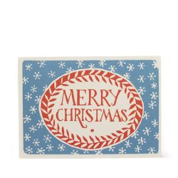 Merry Christmas Red and Blue Card