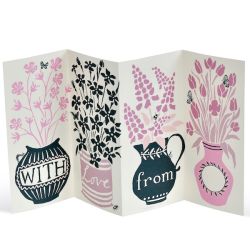 Say it with Flowers Concertina Greetings Card