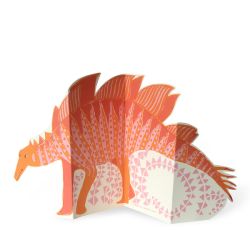 Stegosaurus Dinosaur Fold Out Greetings Card
