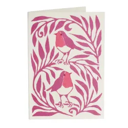 Cambridge Imprint Two Robins Pack 6 Small Cards