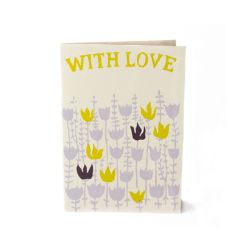 Cambridge Imprint With Love Flowers Greetings Card