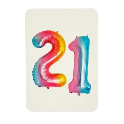Canonbury Press Balloon Number 21 Greetings Card