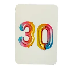 Canonbury Press Balloon Number 30 Greetings Card