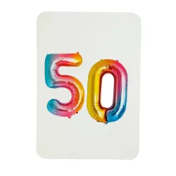 Canonbury Press Balloon Number 50 Greetings Card