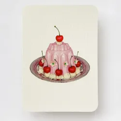 Canonbury Press Rose Petal Cream Blancmange Greetings Card