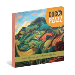 Coco Pzazz Malt Whisky Dark Chocolate Bar Countryside
